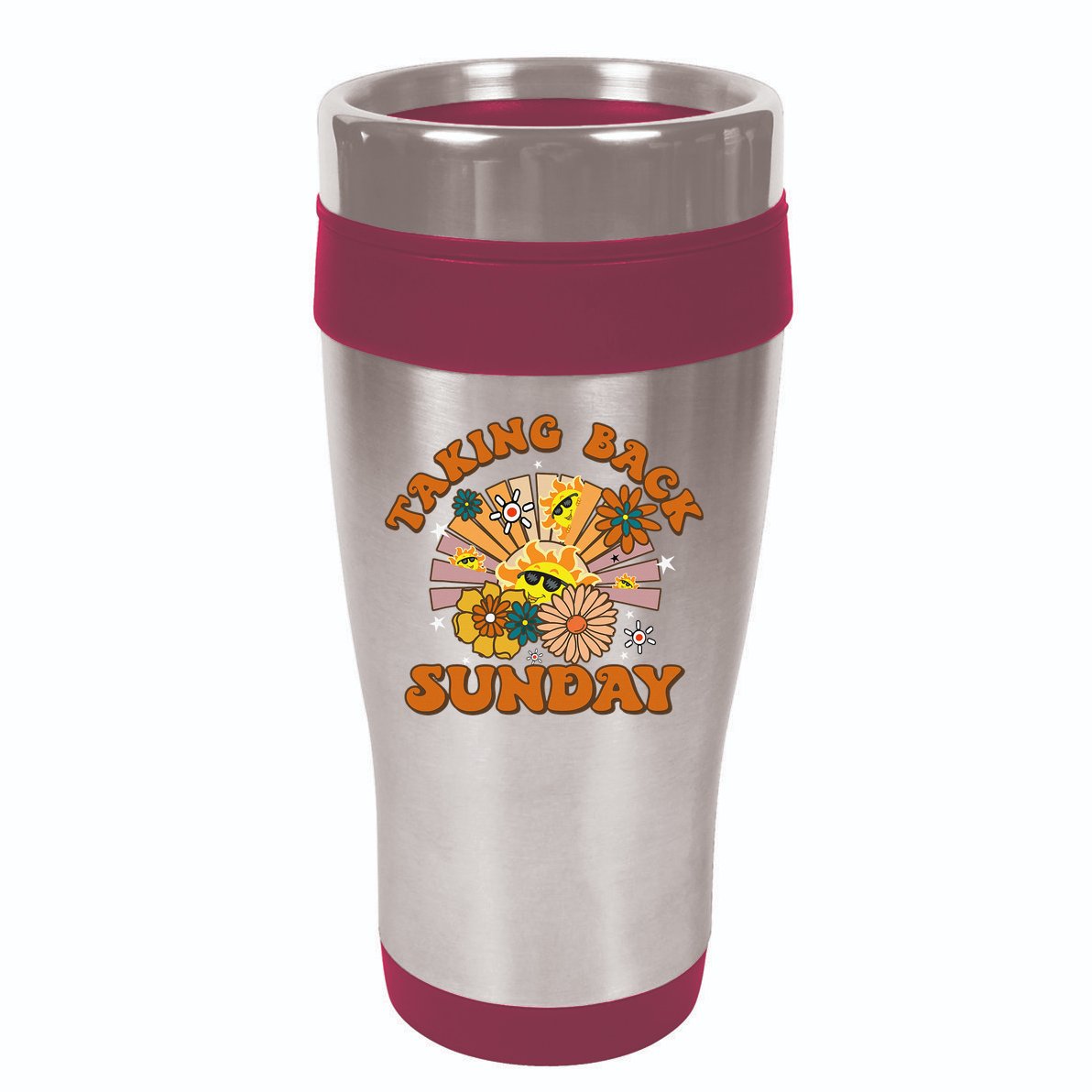 Sunshine Cute Floral Taking Back Sunday 16oz Travel Tumbler