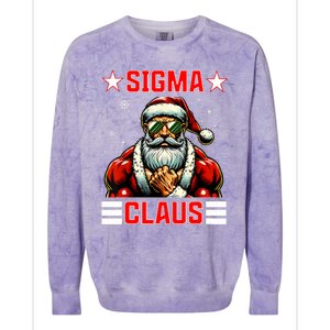 Sigma Claus Funny Christmas Santa Rizz Middle School Colorblast Crewneck Sweatshirt