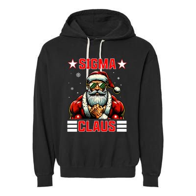 Sigma Claus Funny Christmas Santa Rizz Middle School Garment-Dyed Fleece Hoodie