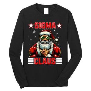 Sigma Claus Funny Christmas Santa Rizz Middle School Long Sleeve Shirt