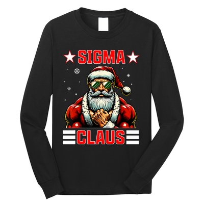 Sigma Claus Funny Christmas Santa Rizz Middle School Long Sleeve Shirt