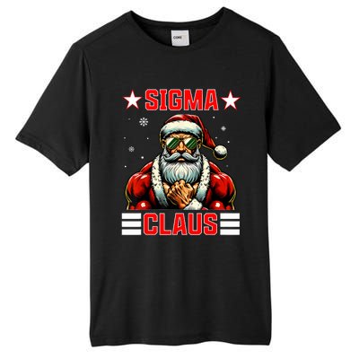 Sigma Claus Funny Christmas Santa Rizz Middle School Tall Fusion ChromaSoft Performance T-Shirt