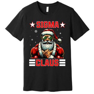 Sigma Claus Funny Christmas Santa Rizz Middle School Premium T-Shirt