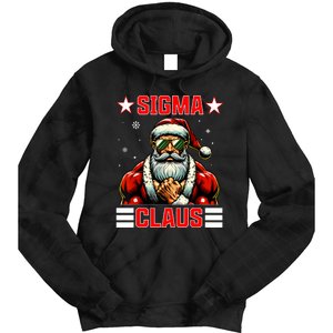 Sigma Claus Funny Christmas Santa Rizz Middle School Tie Dye Hoodie