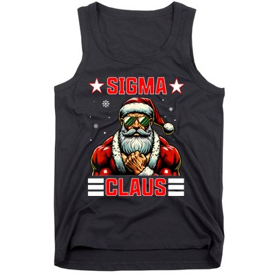 Sigma Claus Funny Christmas Santa Rizz Middle School Tank Top