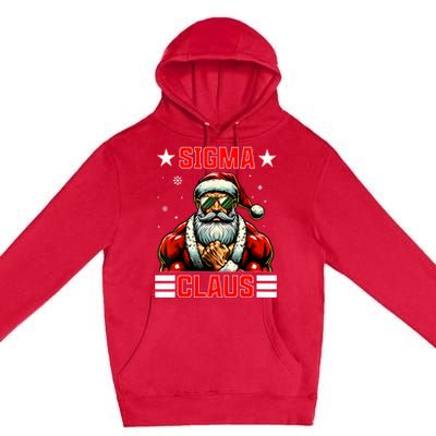 Sigma Claus Funny Christmas Santa Rizz Middle School Premium Pullover Hoodie