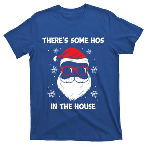 Santa Claus Funny Christmas There's Some Hos In This House Gift T-Shirt