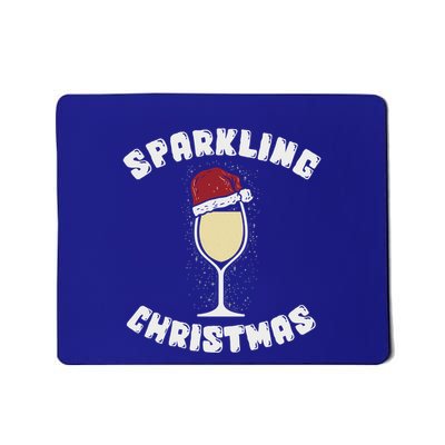 Sparkling Christmas Funny White Wine Lover Xmas Gift Mousepad