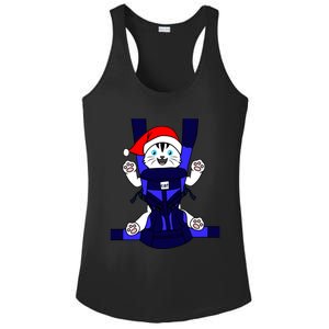 Santa Cat Funny Cute Cat Mom Dad Christmas Gift Ladies PosiCharge Competitor Racerback Tank