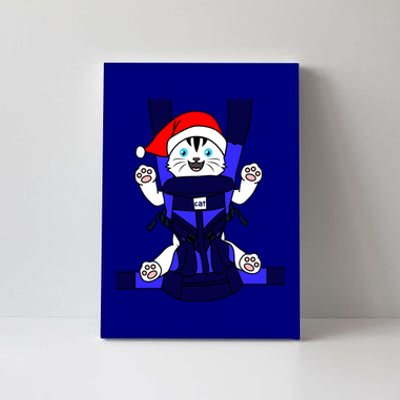 Santa Cat Funny Cute Cat Mom Dad Christmas Gift Canvas