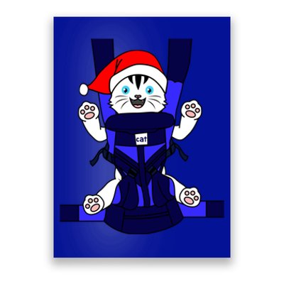 Santa Cat Funny Cute Cat Mom Dad Christmas Gift Poster