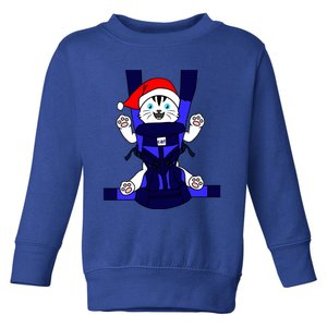 Santa Cat Funny Cute Cat Mom Dad Christmas Gift Toddler Sweatshirt