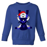 Santa Cat Funny Cute Cat Mom Dad Christmas Gift Toddler Sweatshirt