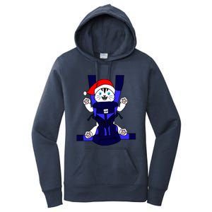 Santa Cat Funny Cute Cat Mom Dad Christmas Gift Women's Pullover Hoodie