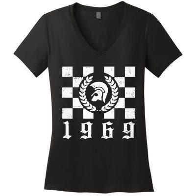 Skinhead Clothing for Mod Punk Ska Retro Women's V-Neck T-Shirt