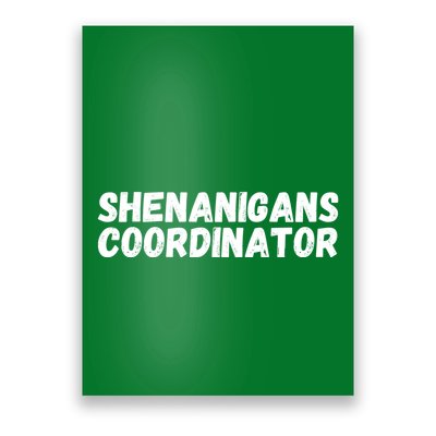 Shenanigans Coordinator Funny St Patrick's Day Poster