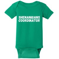 Shenanigans Coordinator Funny St Patrick's Day Baby Bodysuit