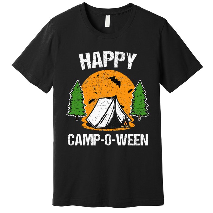 Spooky Camping Fun Happy Camp O Ween Premium T-Shirt