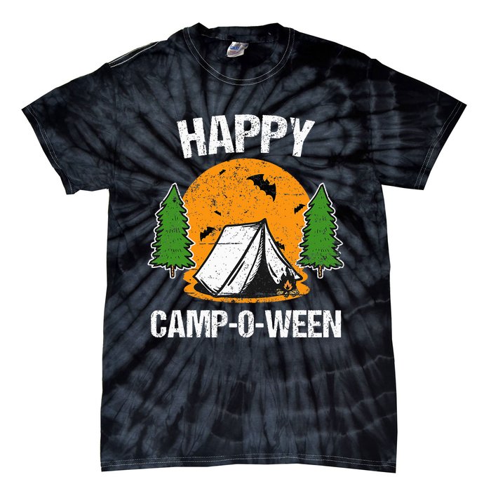 Spooky Camping Fun Happy Camp O Ween Tie-Dye T-Shirt