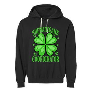 Shenanigans Coordinator Funny Teacher St. Patrick's Day Cute Garment-Dyed Fleece Hoodie