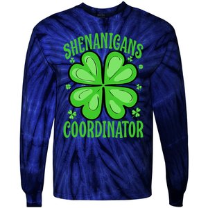 Shenanigans Coordinator Funny Teacher St. Patrick's Day Cute Tie-Dye Long Sleeve Shirt