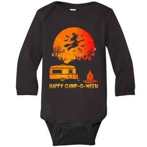 Spooky Camping Fun Happy Camp O Ween Baby Long Sleeve Bodysuit