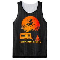 Spooky Camping Fun Happy Camp O Ween Mesh Reversible Basketball Jersey Tank