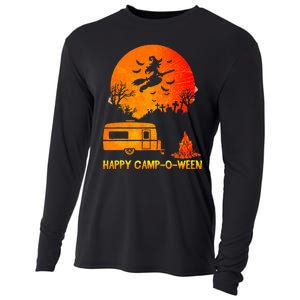 Spooky Camping Fun Happy Camp O Ween Cooling Performance Long Sleeve Crew