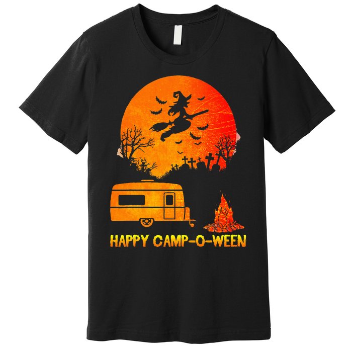 Spooky Camping Fun Happy Camp O Ween Premium T-Shirt