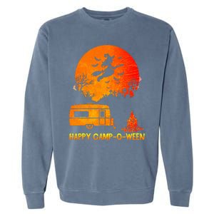 Spooky Camping Fun Happy Camp O Ween Garment-Dyed Sweatshirt