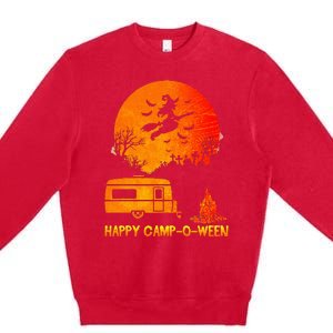 Spooky Camping Fun Happy Camp O Ween Premium Crewneck Sweatshirt