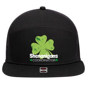 Shenanigans Coordinator Funny St Patrick's Day 7 Panel Mesh Trucker Snapback Hat