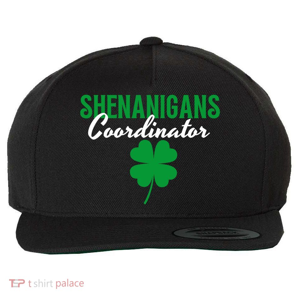 Shenanigans Coordinator Funny St Patrick's Day Wool Snapback Cap