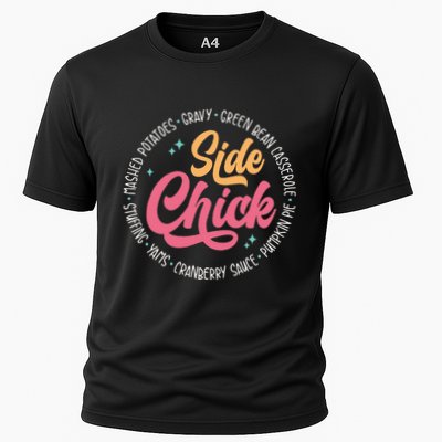 Side Chick Funny Thanksgiving Dinner Food Autumn Performance Shirt