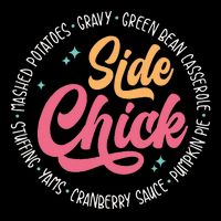 Side Chick Funny Thanksgiving Dinner Food Autumn Sustainable Bucket Hat