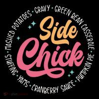 Side Chick Funny Thanksgiving Dinner Food Autumn Drawstring Bag