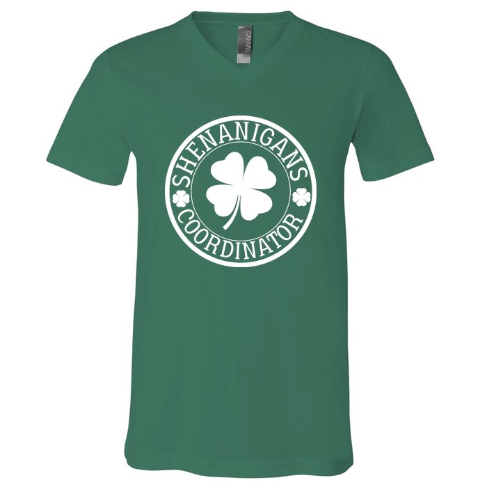 Shenanigans Coordinator Funny St Patrick's Day V-Neck T-Shirt