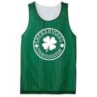 Shenanigans Coordinator Funny St Patrick's Day Mesh Reversible Basketball Jersey Tank