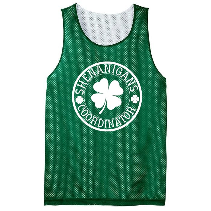 Shenanigans Coordinator Funny St Patrick's Day Mesh Reversible Basketball Jersey Tank