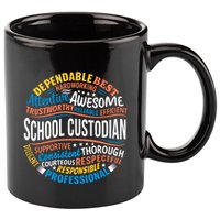 School Custodians Funny Appreciation Gift 11oz C Handle Ceramic Mug