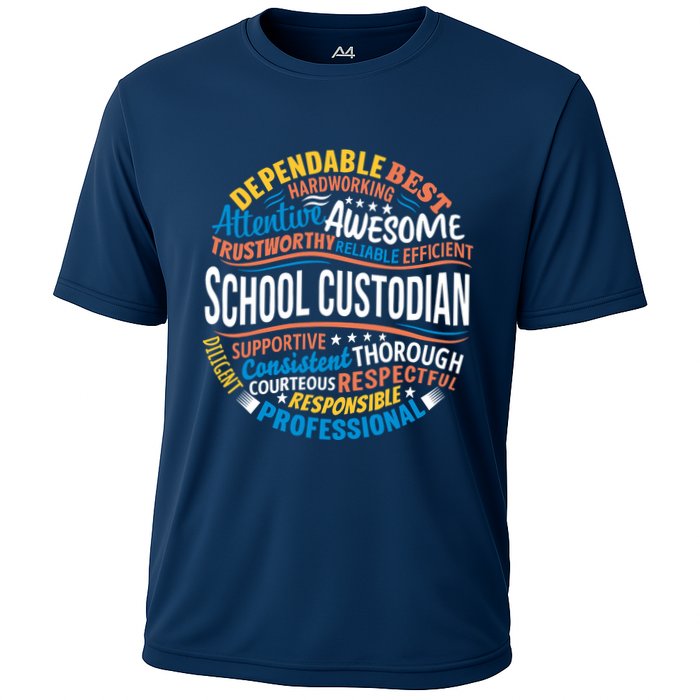 School Custodians Funny Appreciation Gift Cooling Performance Crew T-Shirt
