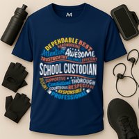 School Custodians Funny Appreciation Gift Cooling Performance Crew T-Shirt