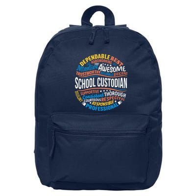 School Custodians Funny Appreciation Gift 16 in Basic Backpack