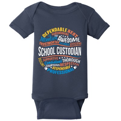 School Custodians Funny Appreciation Gift Baby Bodysuit