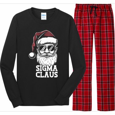 Sigma Claus Funny Christmas Santa Claus Sarcastic Joke Long Sleeve Pajama Set