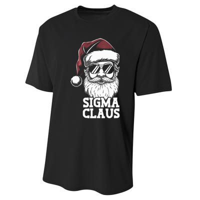 Sigma Claus Funny Christmas Santa Claus Sarcastic Joke Performance Sprint T-Shirt