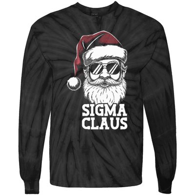 Sigma Claus Funny Christmas Santa Claus Sarcastic Joke Tie-Dye Long Sleeve Shirt