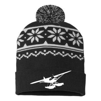 Super Cub Floatplane Airplane Bushplane Flying Pilot USA-Made Snowflake Beanie