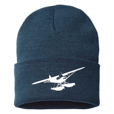 Super Cub Floatplane Airplane Bushplane Flying Pilot Sustainable Knit Beanie