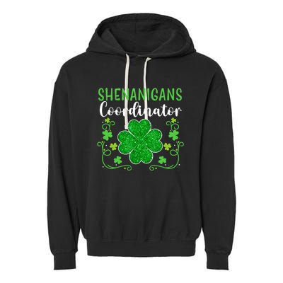 Shenanigans Coordinator Funny St Patrick's Day Teacher Garment-Dyed Fleece Hoodie